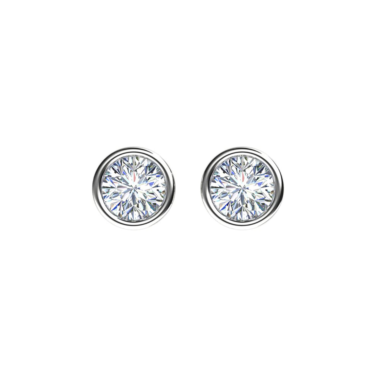 18ct White Gold Diamond Stud Earrings