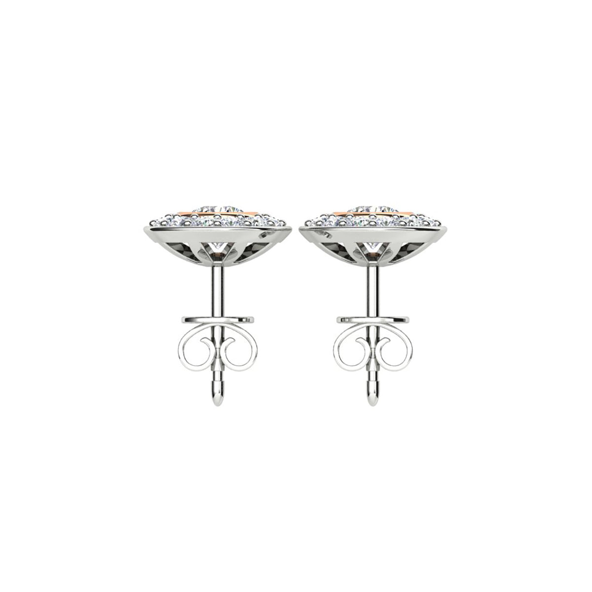 18ct White Gold Diamond Stud Earrings