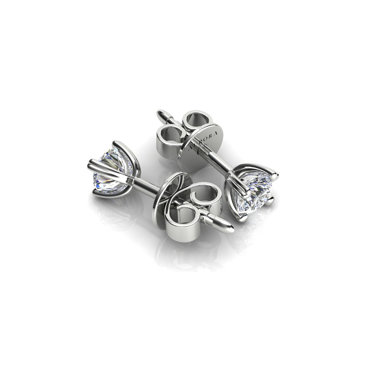 18ct White Gold Diamond Stud Earrings
