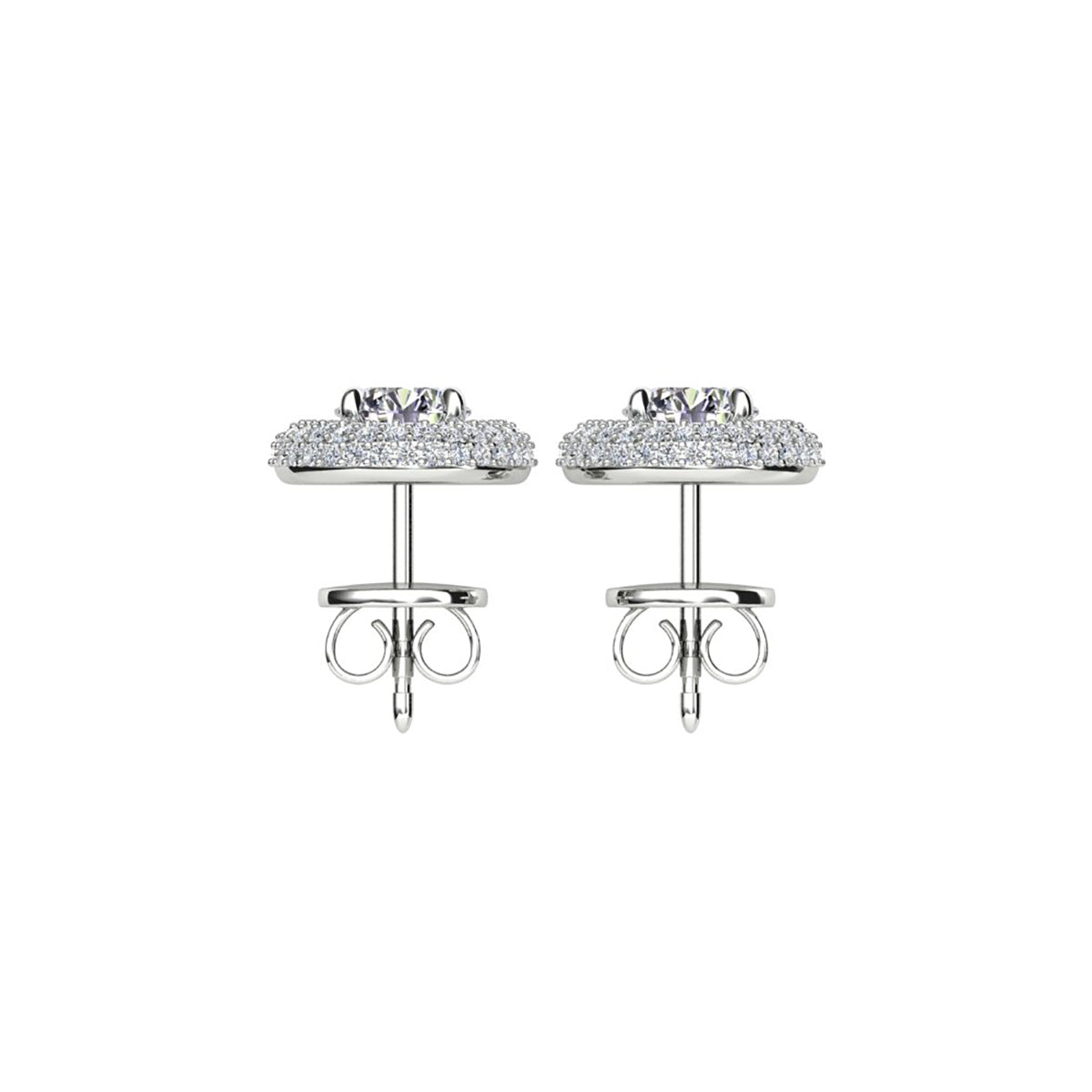 18ct White Gold Diamond Stud Earrings