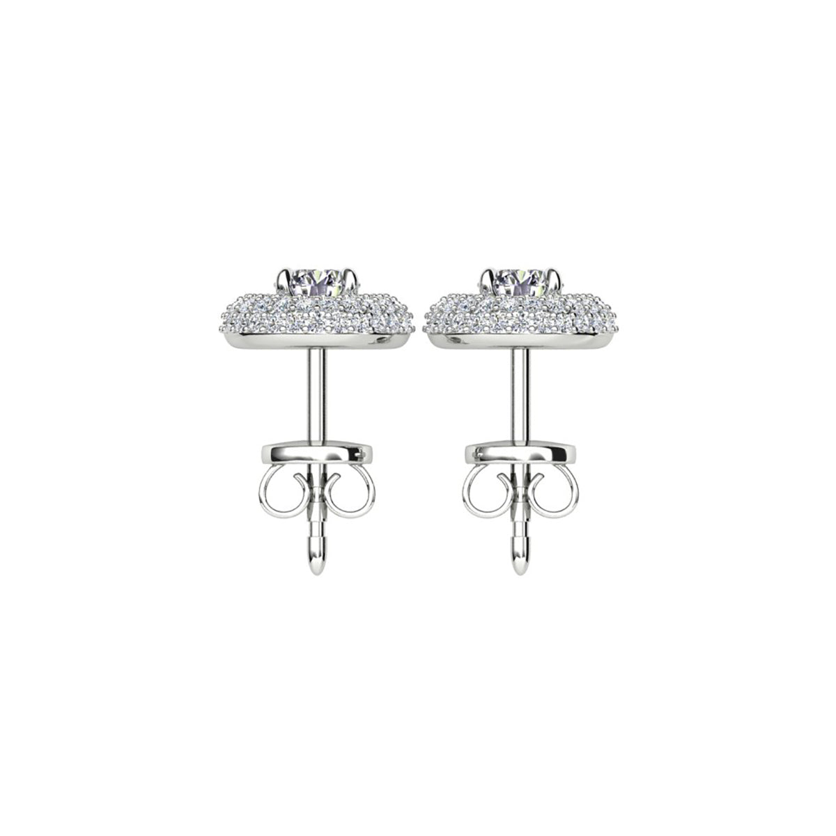 18ct White Gold Diamond Stud Earrings