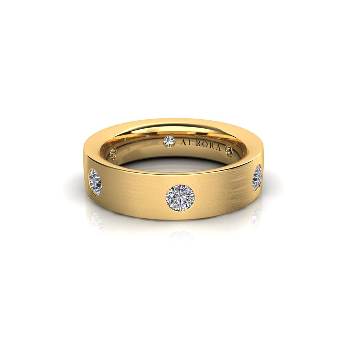 18ct Yellow Gold Diamond Wedding Band