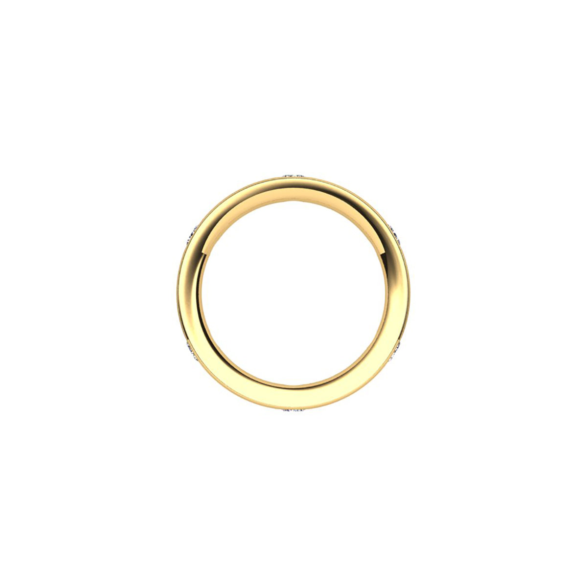 18ct Yellow Gold Diamond Wedding Band