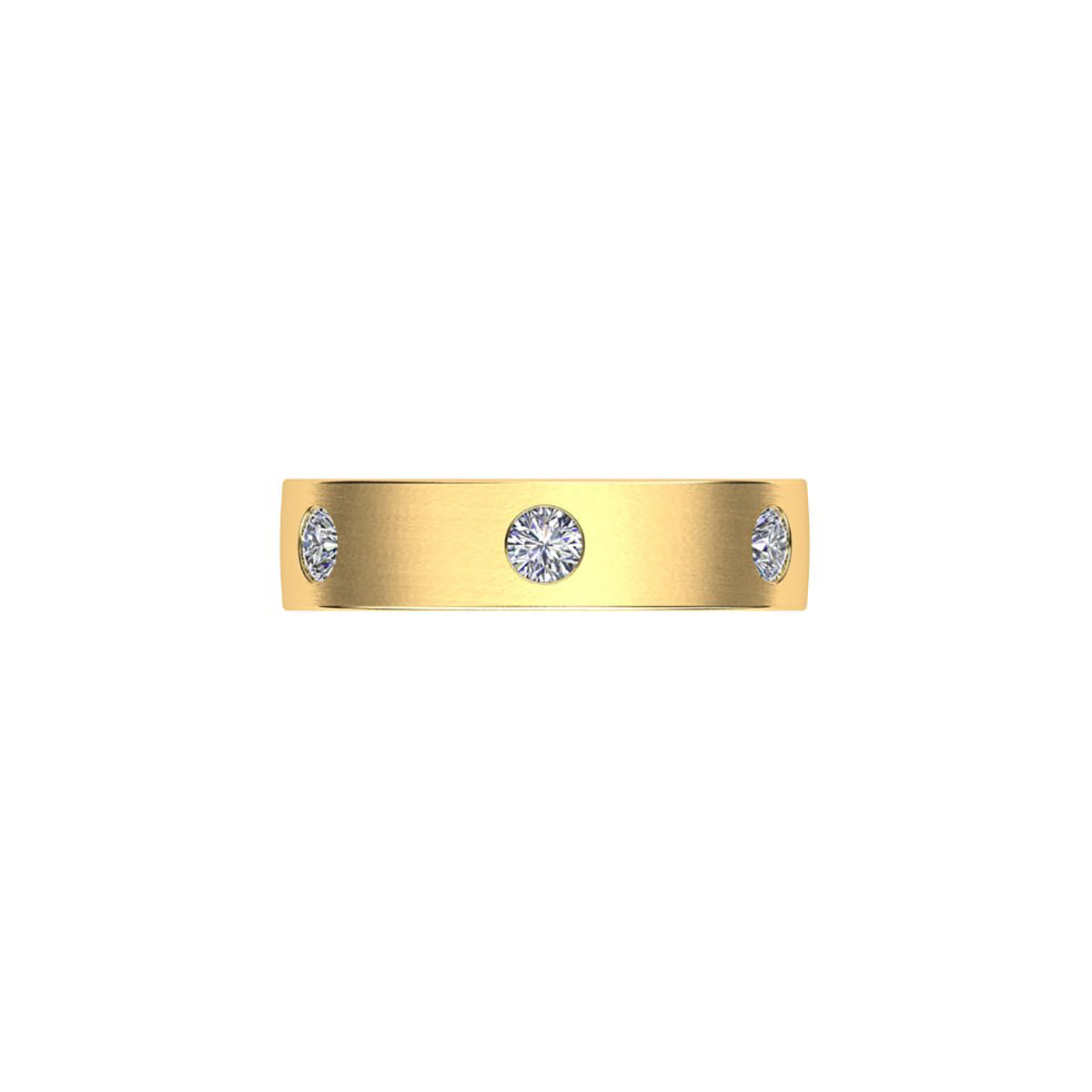 18ct Yellow Gold Diamond Wedding Band
