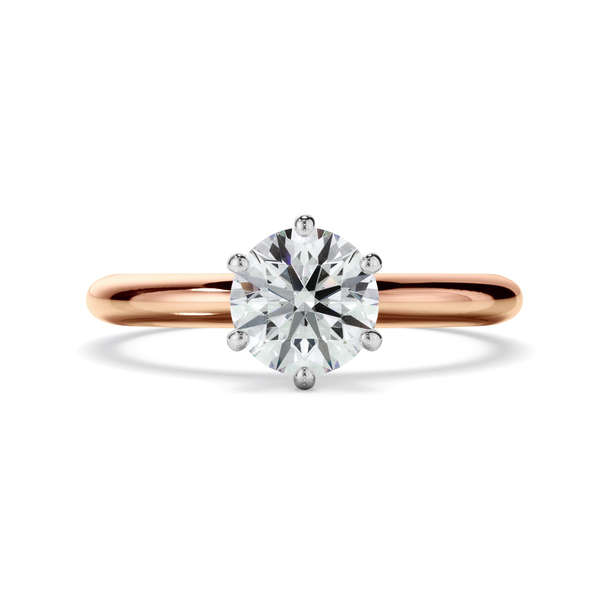 1ct Round Brilliant Cut Lab Grown Diamond Engagement Ring