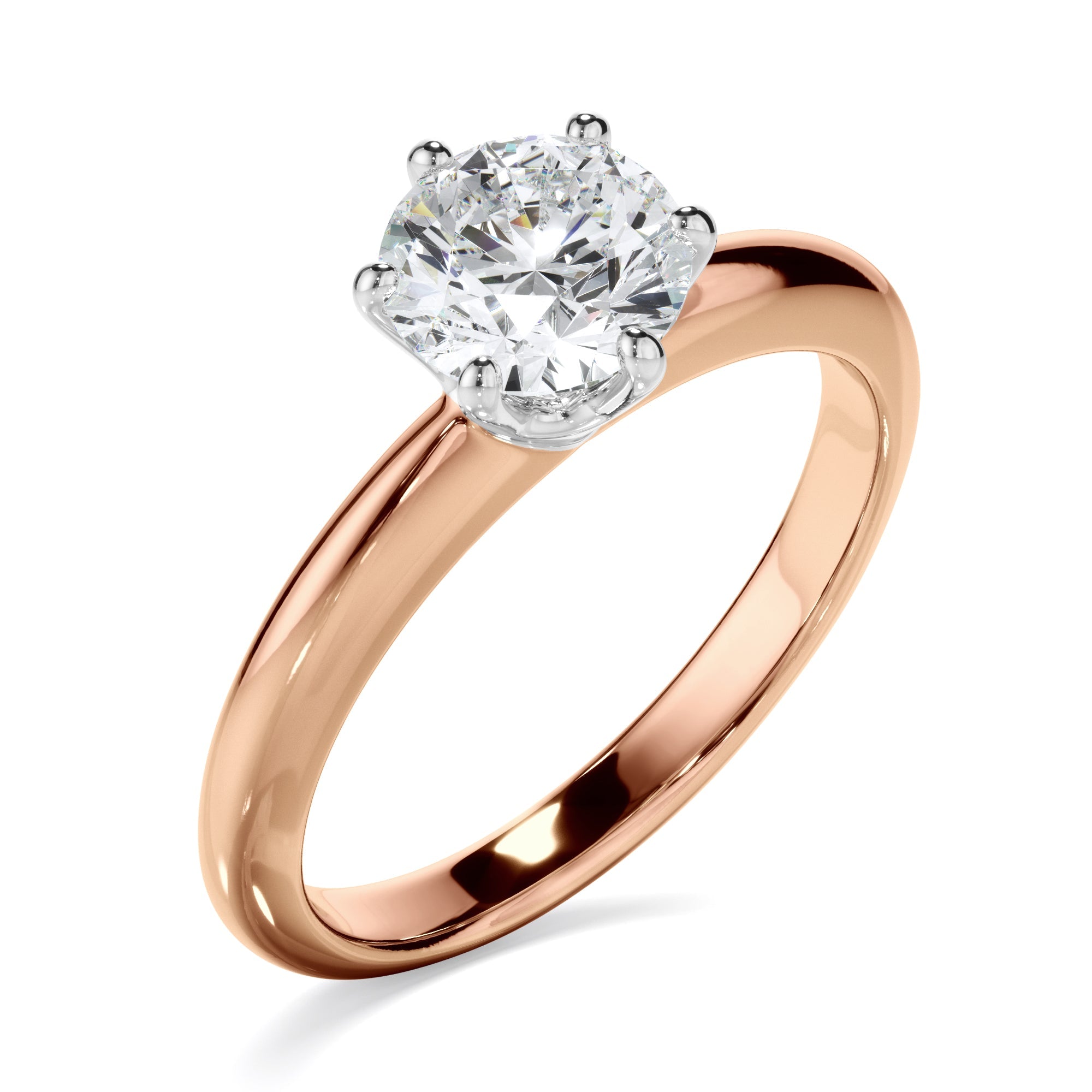 1ct Round Brilliant Cut Lab Grown Diamond Engagement Ring