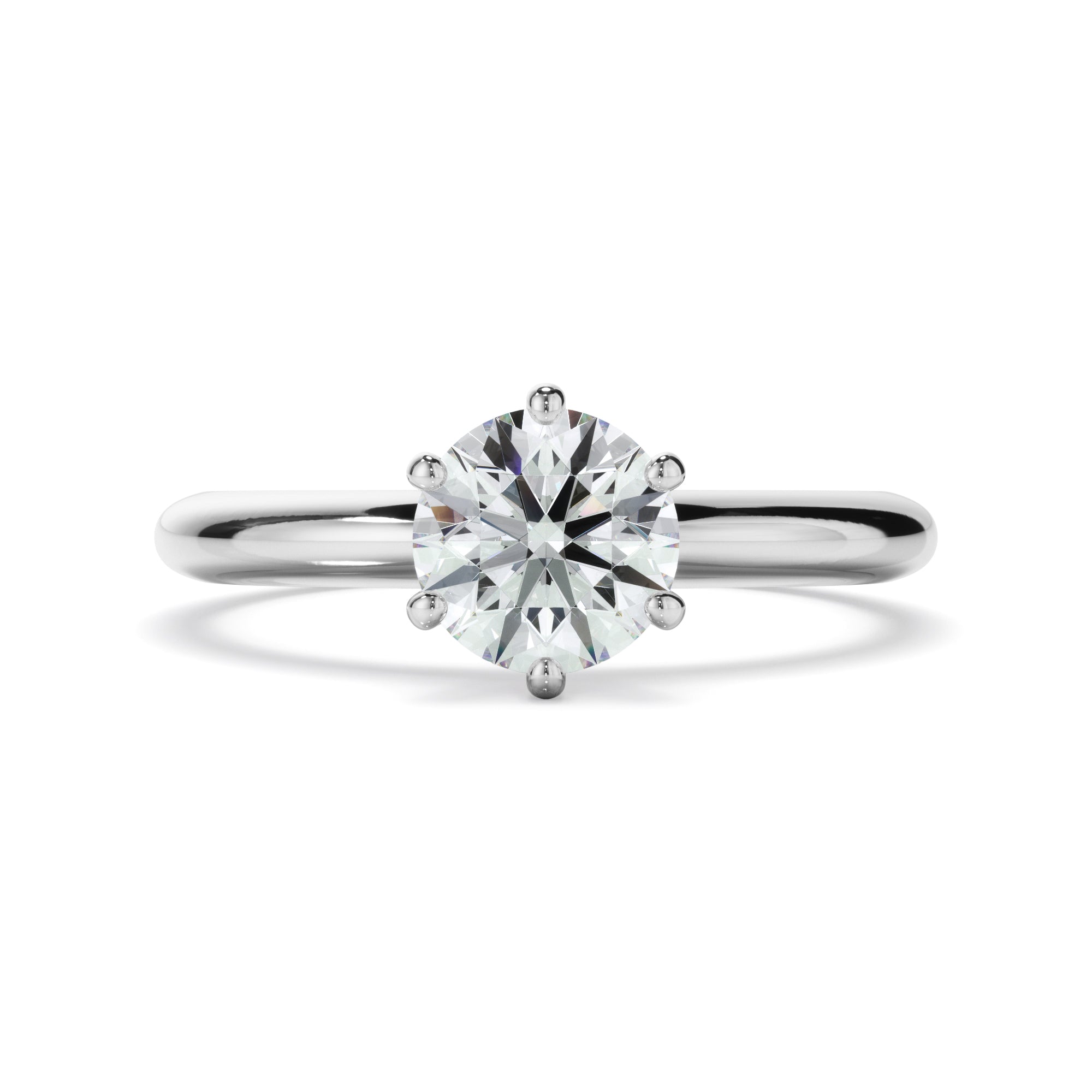 1ct Round Brilliant Cut Lab Grown Diamond Engagement Ring