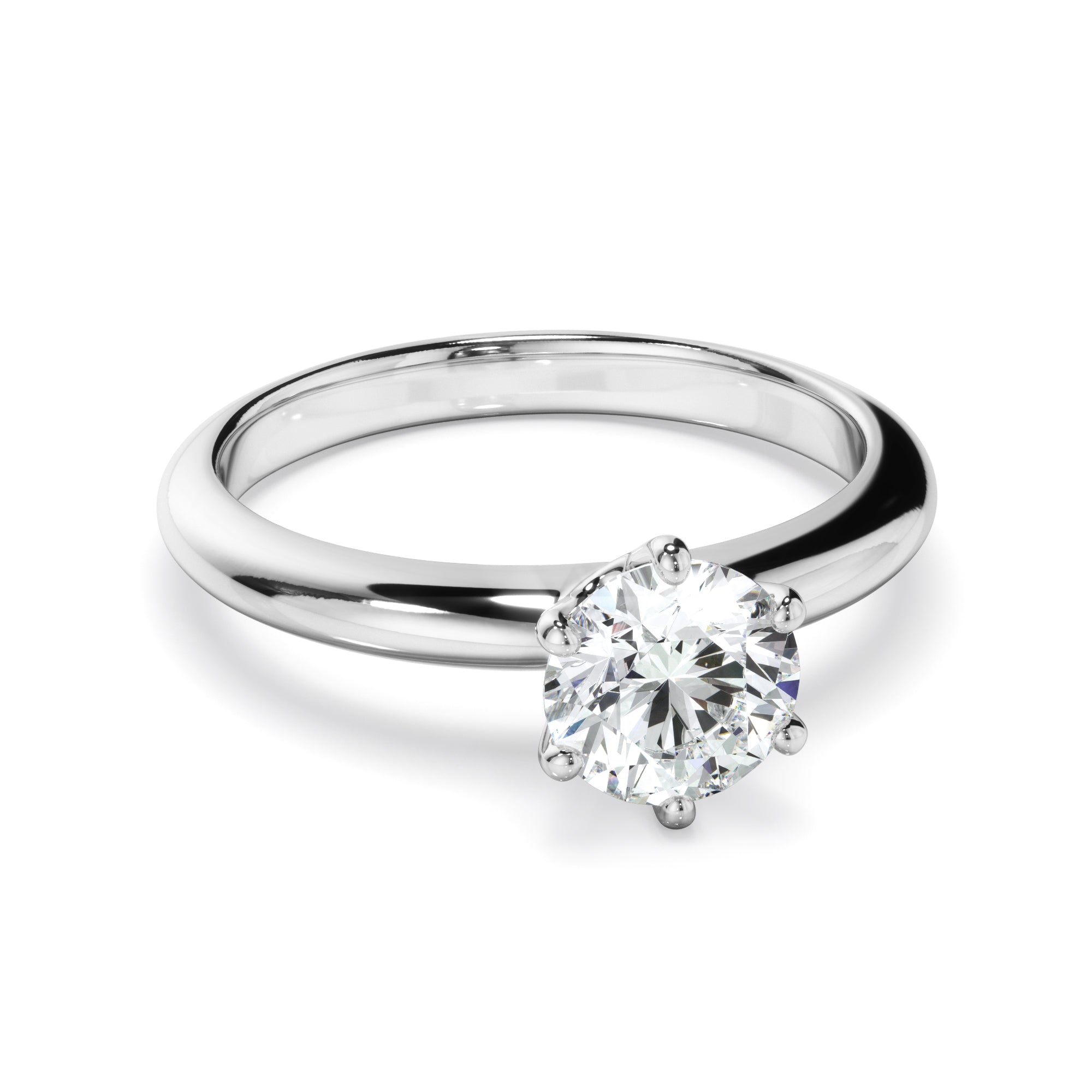1ct Round Brilliant Cut Lab Grown Diamond Engagement Ring
