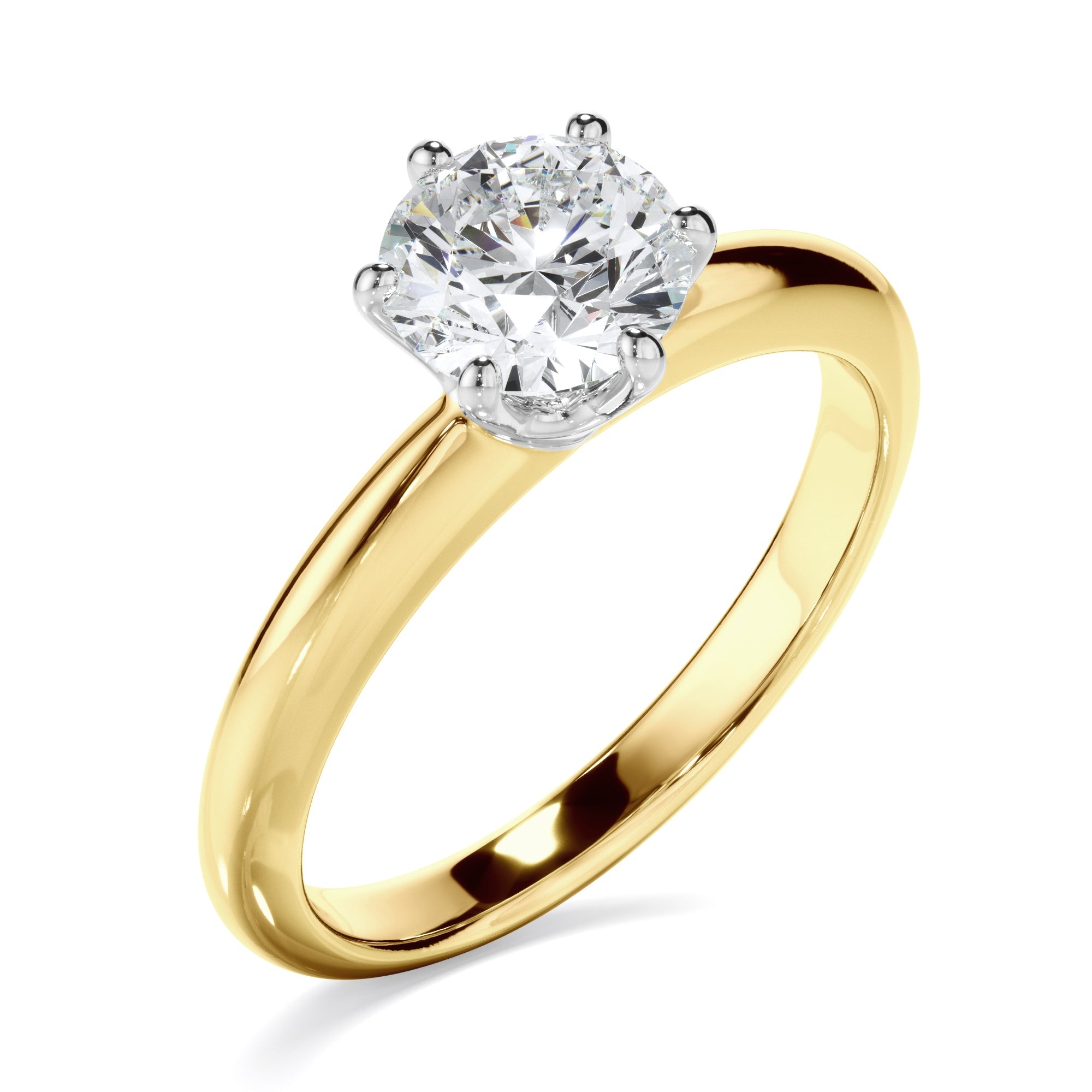 1ct Round Brilliant Cut Lab Grown Diamond Engagement Ring