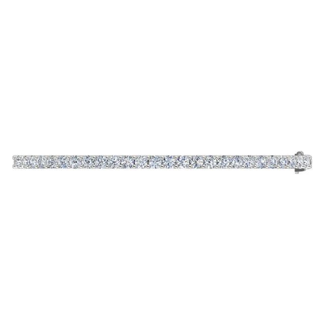 18ct White Gold 2.13ct Claw Set Diamond Bangle