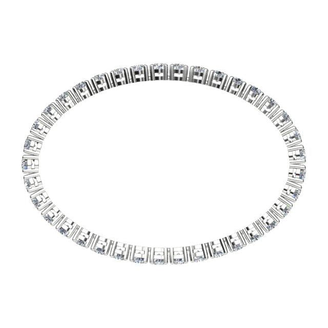 18ct White Gold 5.83ct 4-Claw Diamond Tennis Bracelet