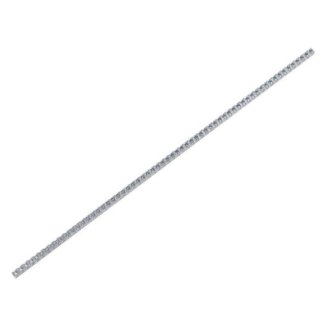 18ct White Gold 6.31ct 4-Claw Asscher Diamond Tennis Bracelet
