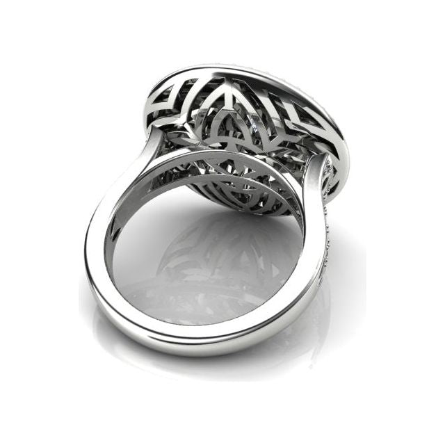 18ct White Gold Art Deco Style 1.14ct Diamond Dress Ring