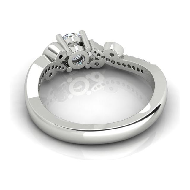 18ct White Gold 0.50ct 4-Claw Diamond Engagement Ring