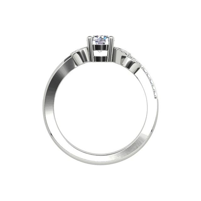 18ct White Gold 0.50ct 4-Claw Diamond Engagement Ring