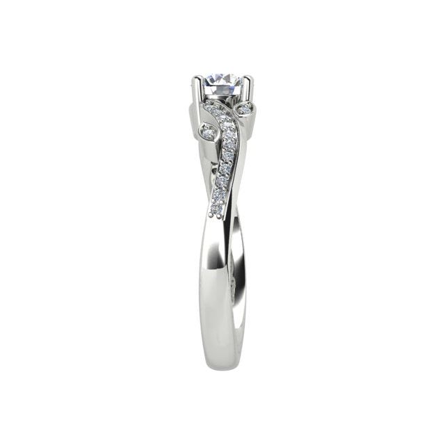 18ct White Gold 0.50ct 4-Claw Diamond Engagement Ring