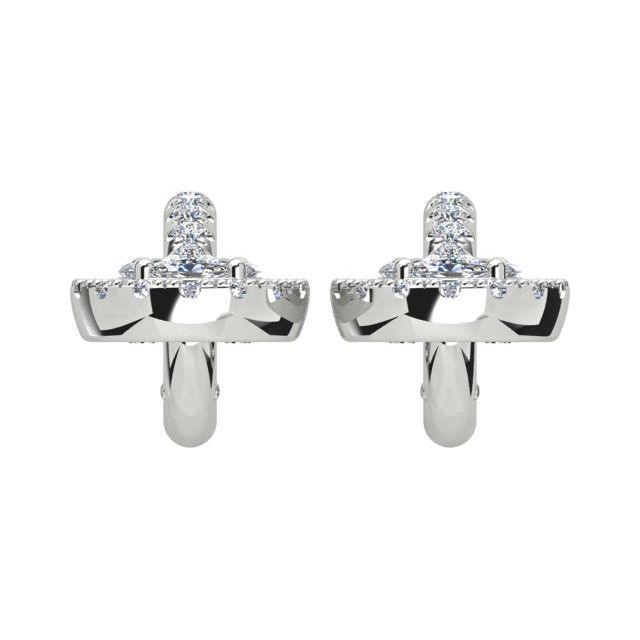 18ct White Gold 1.51ct Diamond-Set Drop Earrings