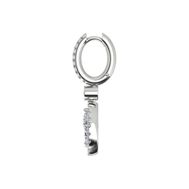 18ct White Gold 1.51ct Diamond-Set Drop Earrings