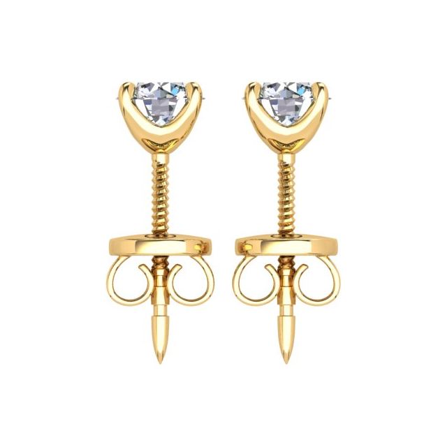 18ct Yellow Gold 0.60ct Round Brilliant Diamond Stud Earrings