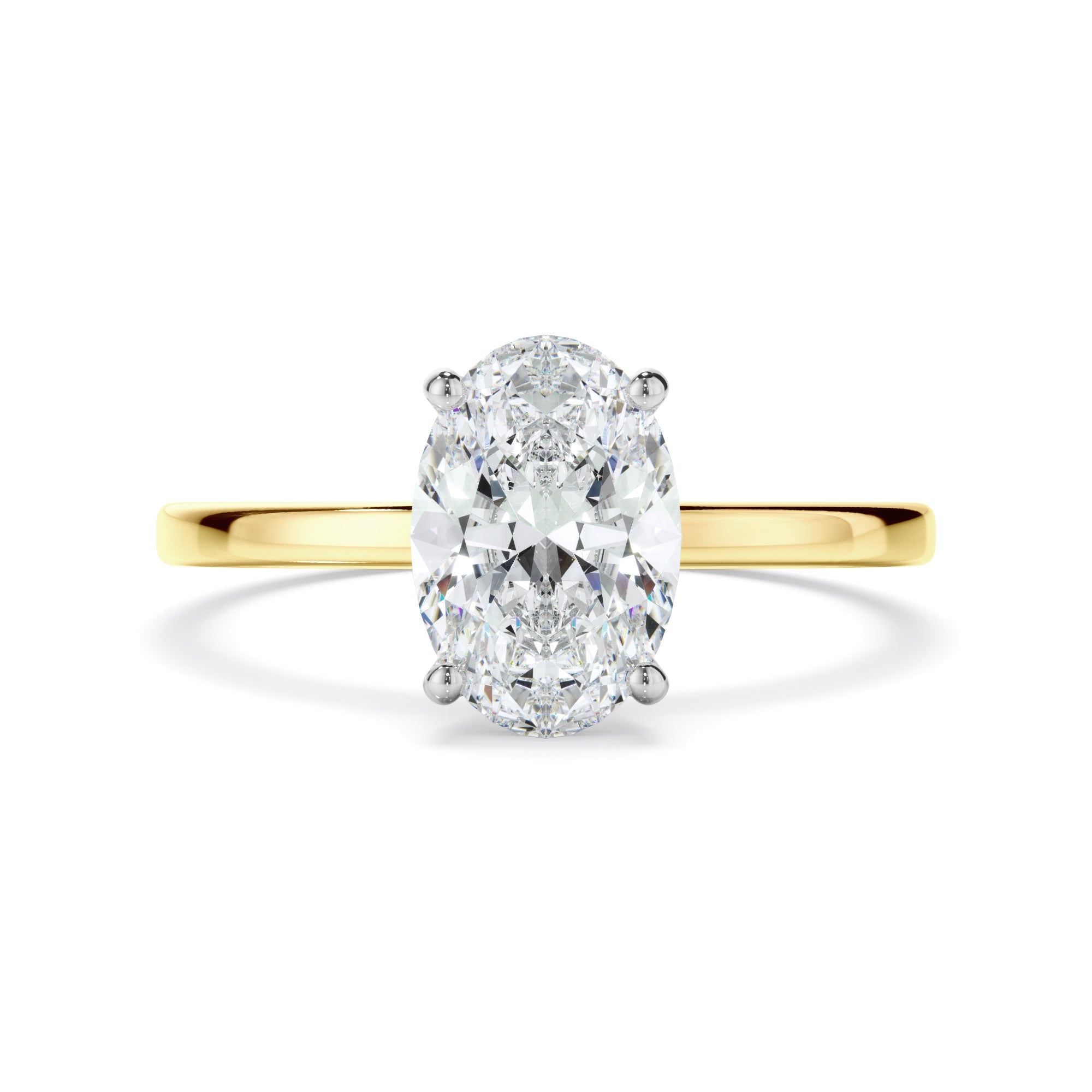 1ct Oval Cut Lab Grown Diamond Solitaire Engagement Ring