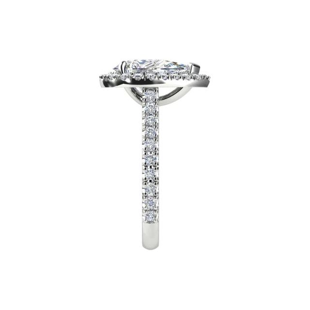 Platinum 1.92ct Diamond Halo-Style Engagement Ring