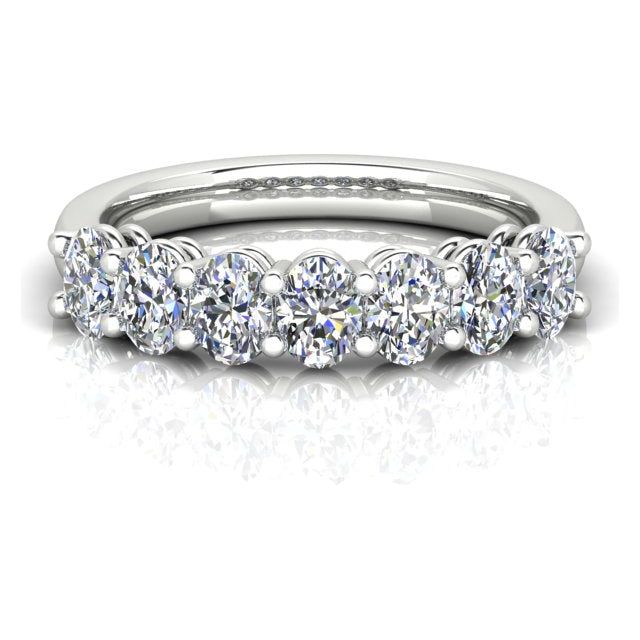 Platinum 1.05ct Oval Diamond Anniversary Ring
