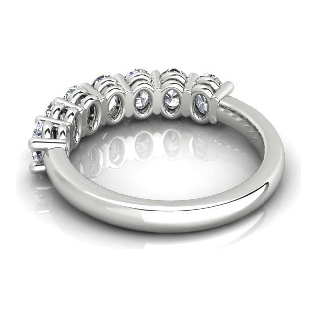 Platinum 1.05ct Oval Diamond Anniversary Ring