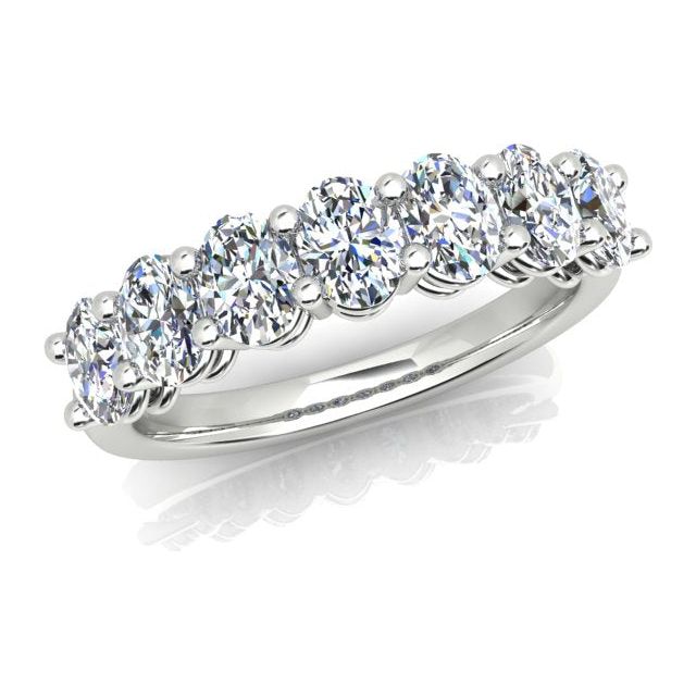 Platinum 1.05ct Oval Diamond Anniversary Ring
