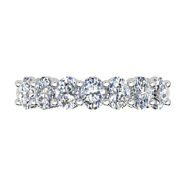 Platinum 1.05ct Oval Diamond Anniversary Ring