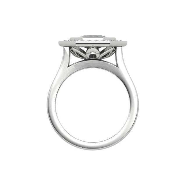18ct White Gold Hexagonal Salt & Pepper Diamond Dress Ring