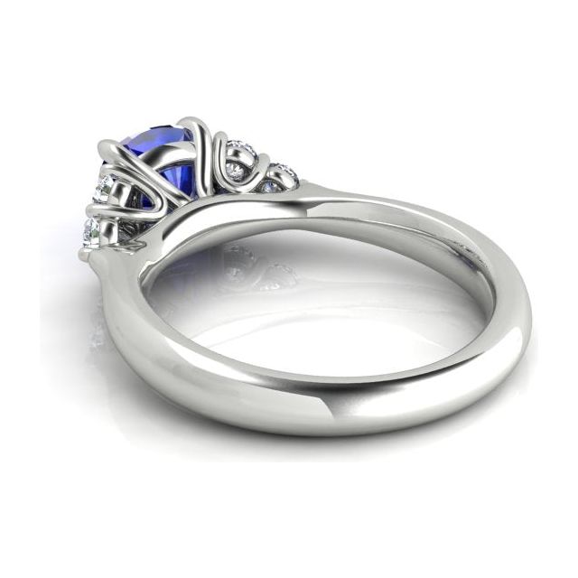 Platinum 1.13ct Australian Sapphire & Diamond Dress Ring