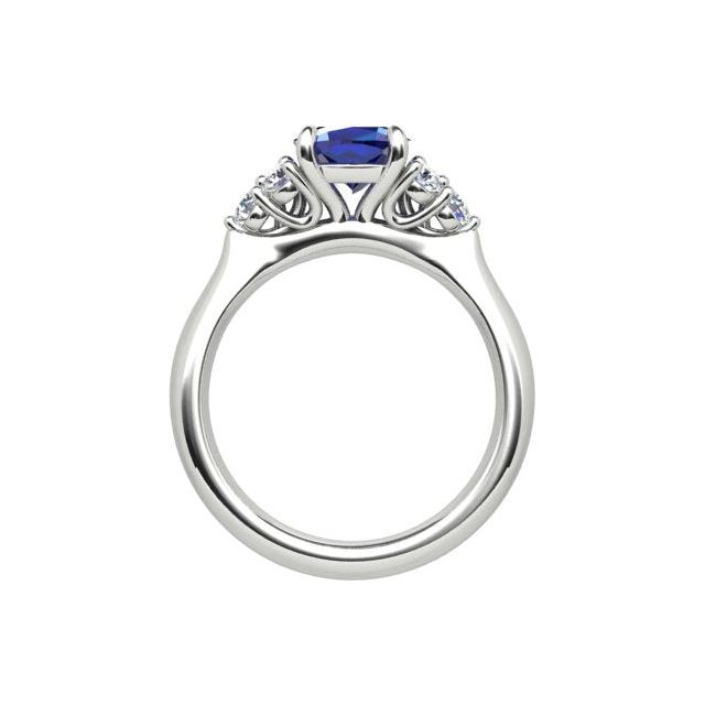 Platinum 1.13ct Australian Sapphire & Diamond Dress Ring