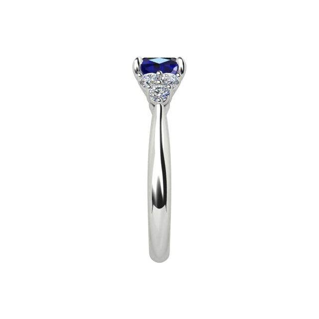 Platinum 1.13ct Australian Sapphire & Diamond Dress Ring
