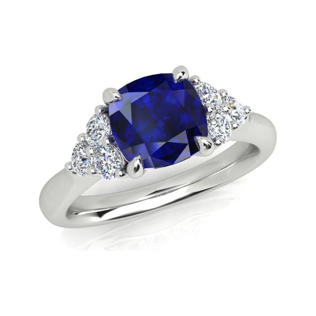 Platinum 1.13ct Australian Sapphire & Diamond Dress Ring