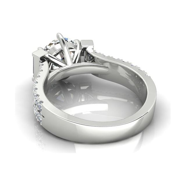 18ct White Gold 3.11ct 6-Claw Diamond Dress Ring