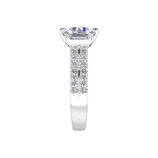 18ct White Gold 3.11ct 6-Claw Diamond Dress Ring