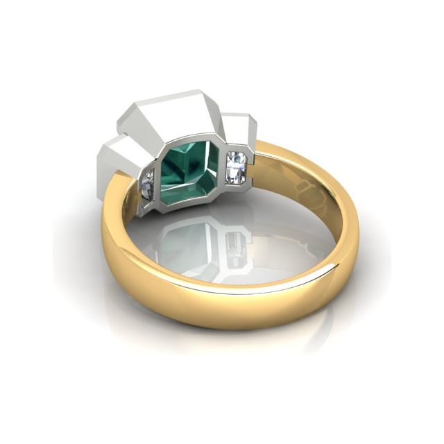 18ct Yellow Gold & Platinum 3.43ct Indicolite Tourmaline & Diamond Dress Ring