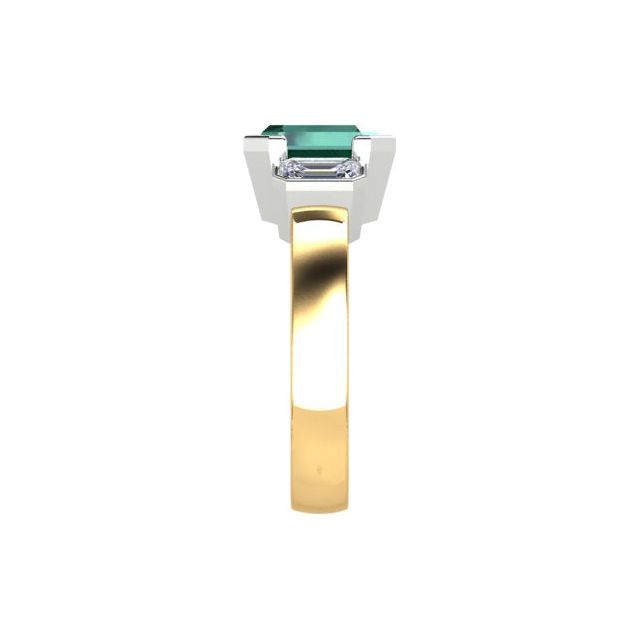 18ct Yellow Gold & Platinum 3.43ct Indicolite Tourmaline & Diamond Dress Ring