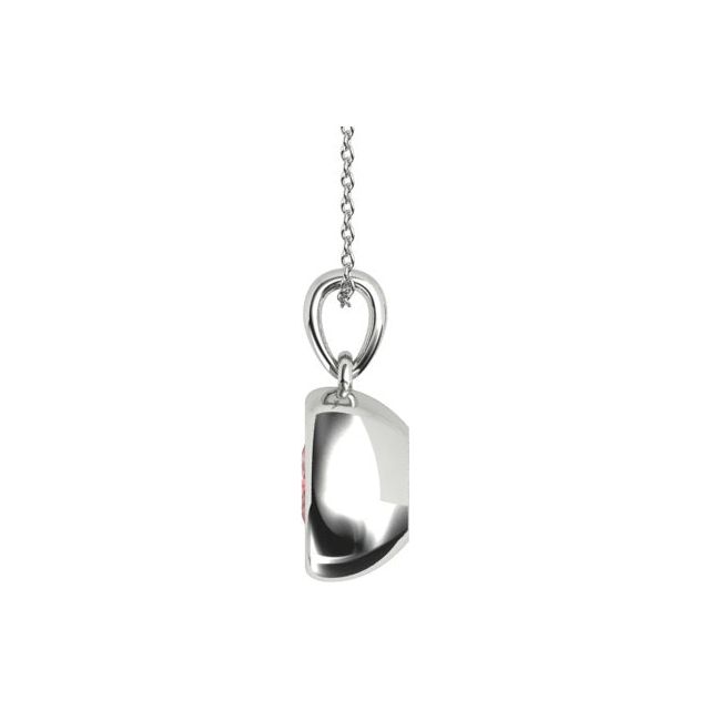 Platinum Bezel-Set 1.95ct Solitaire Garnet Pendant