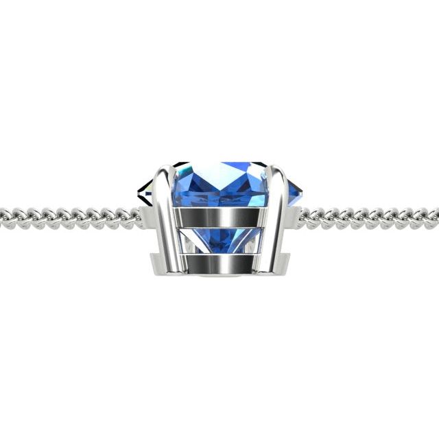 18ct White Gold Pear Tanzanite & Diamond Pendant