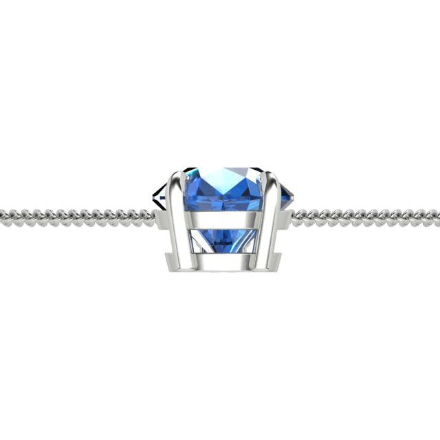 18ct White Gold Pear Tanzanite & Diamond Pendant