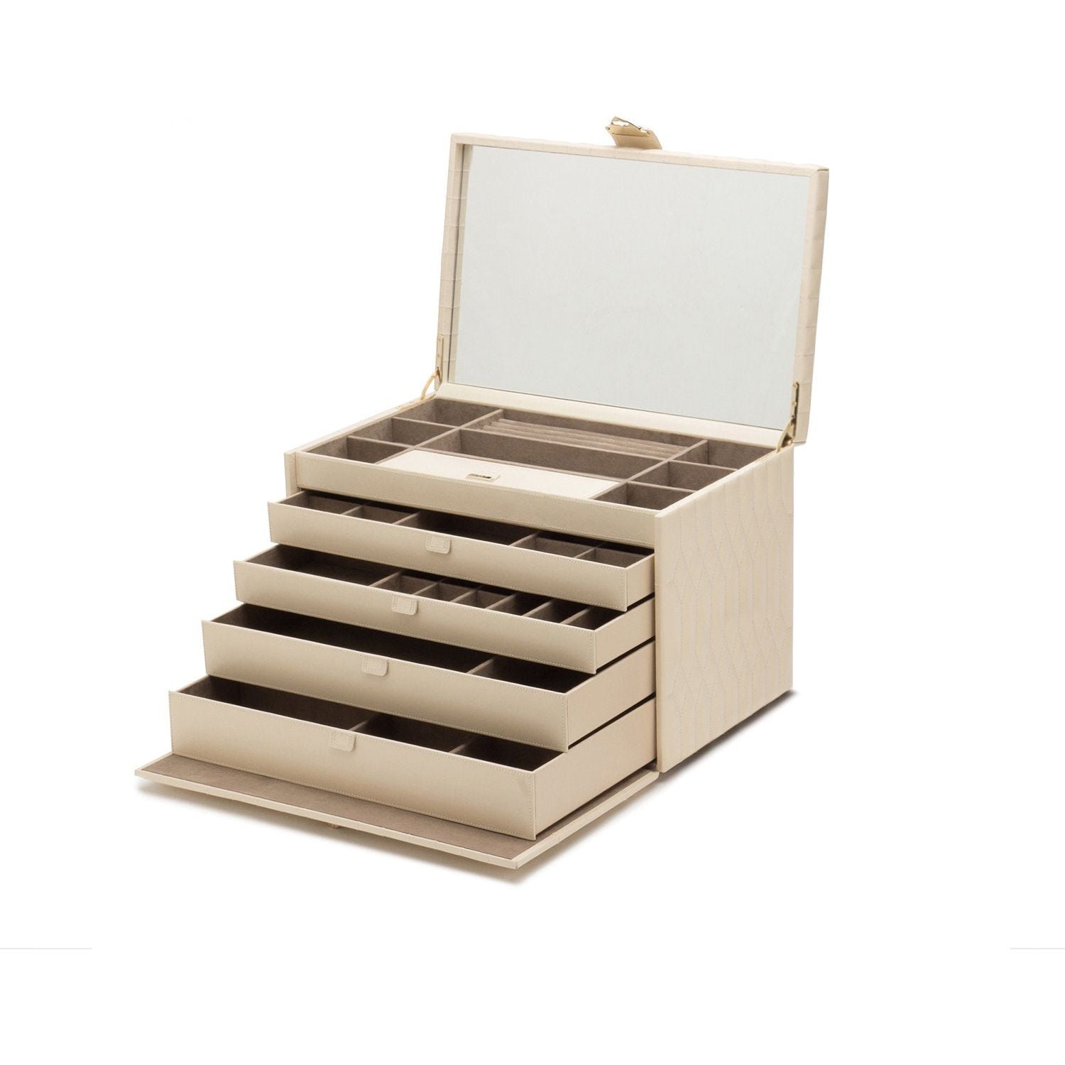 Wolf Caroline E-Large Jewellery Case Ivory