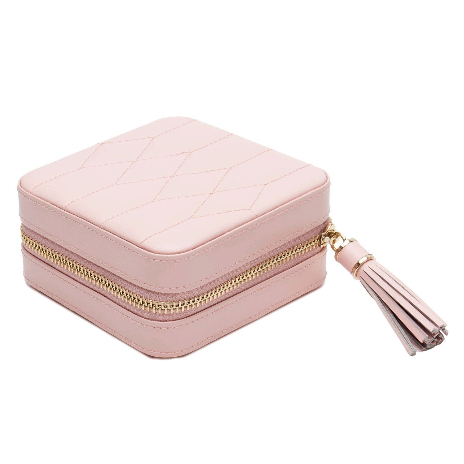 Wolf Caroline Zip Travel Case Rose Quartz