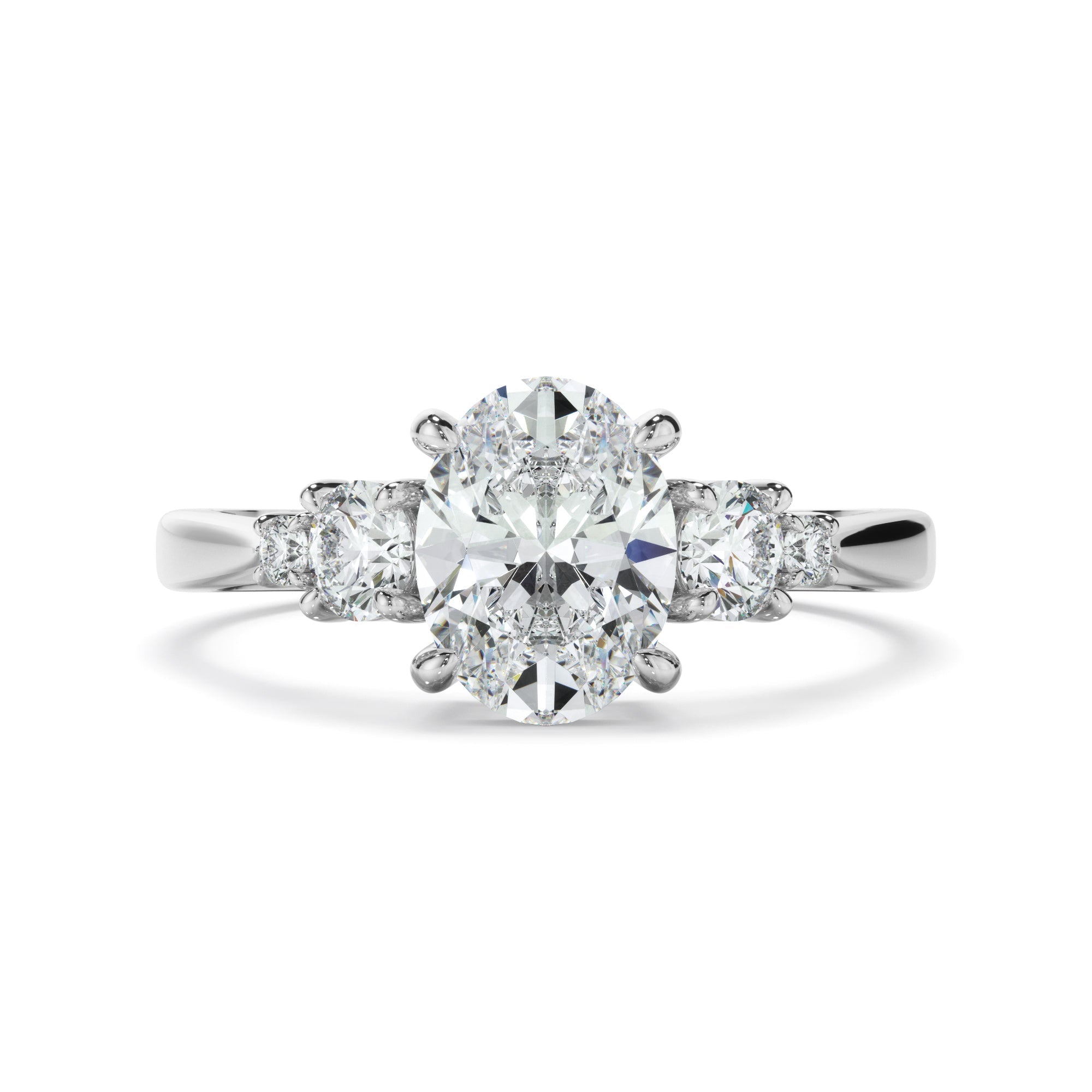 Oval Cut Diamond Five Stone Engagement Ring