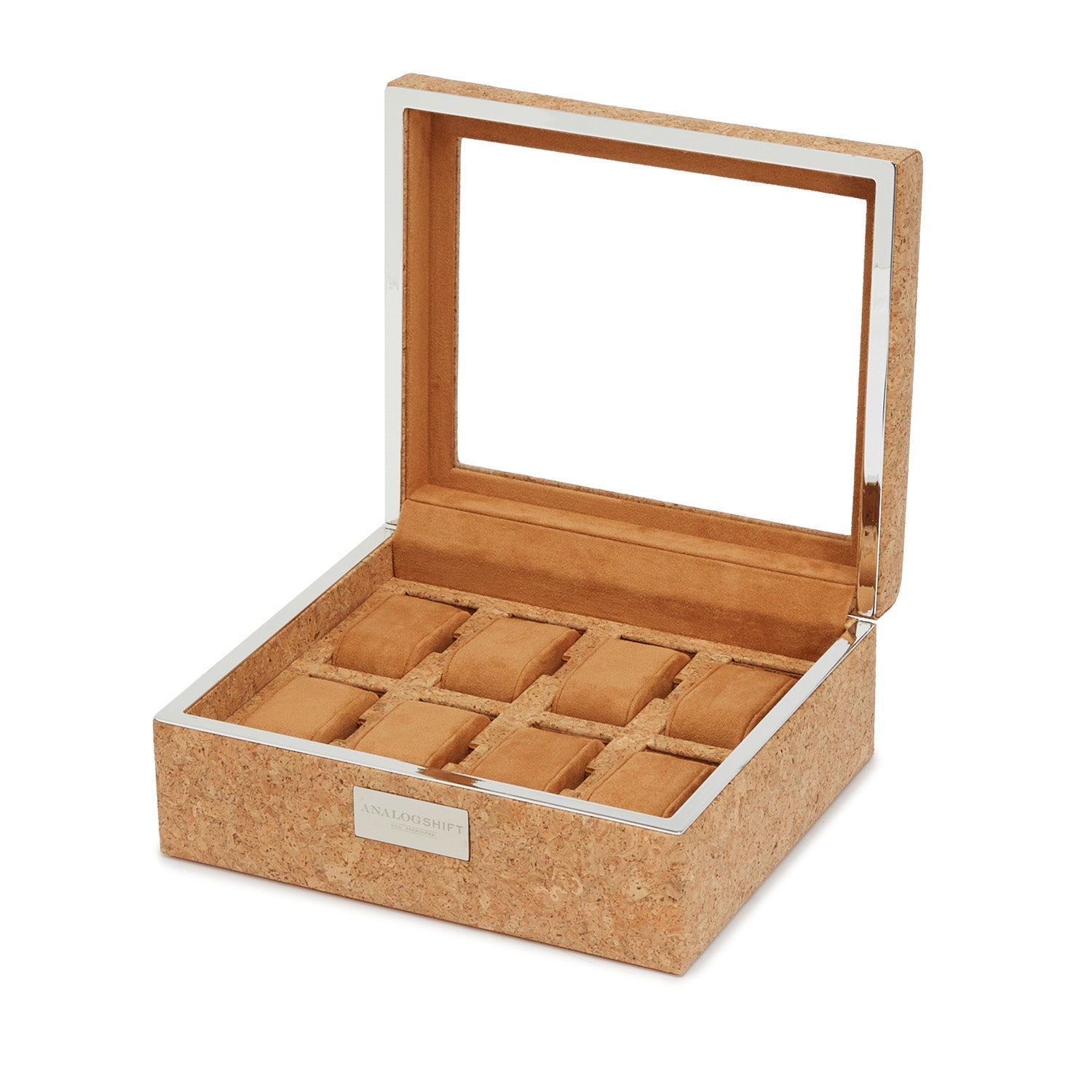 Wolf Analog Shift 8 Piece Watch Box Cork