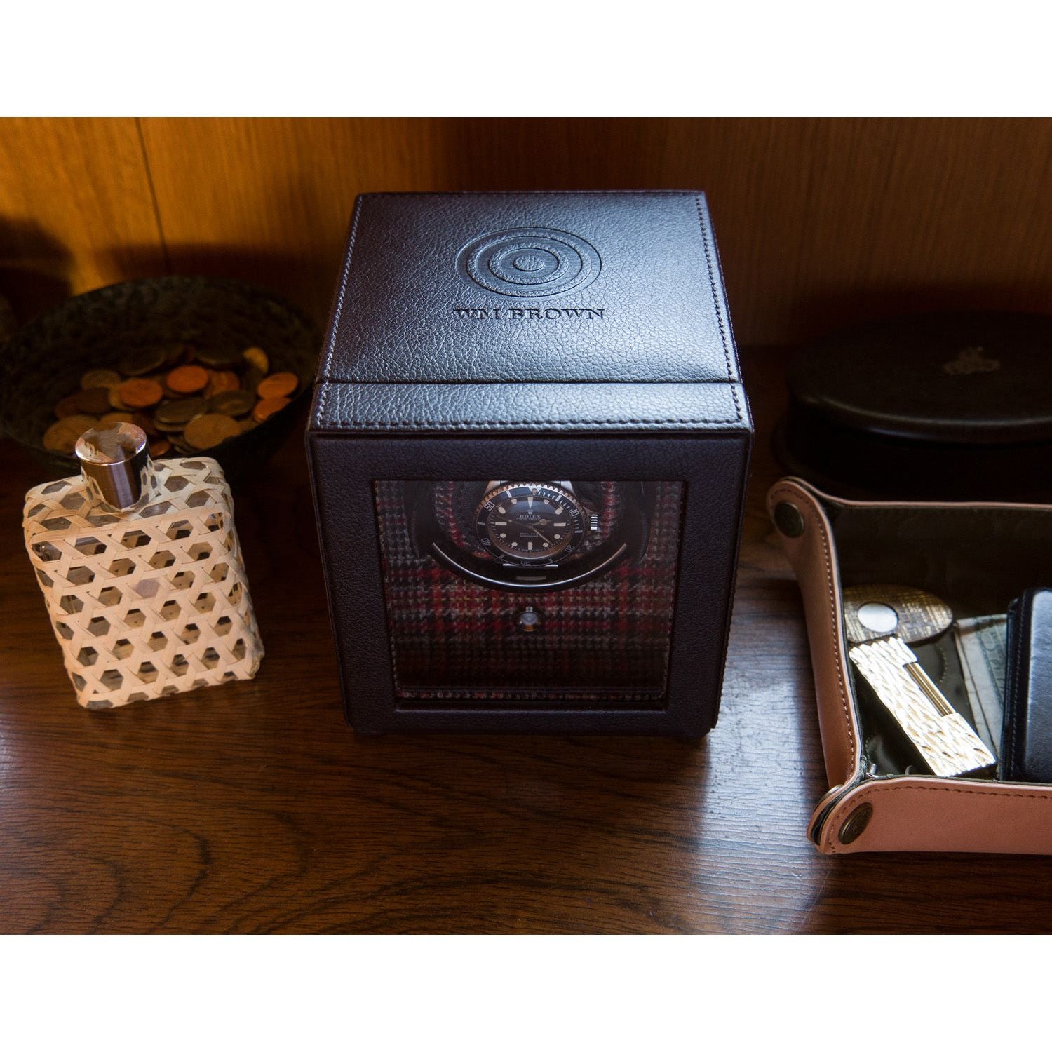 Wolf WM x WOLF Brown Single Watch Winder