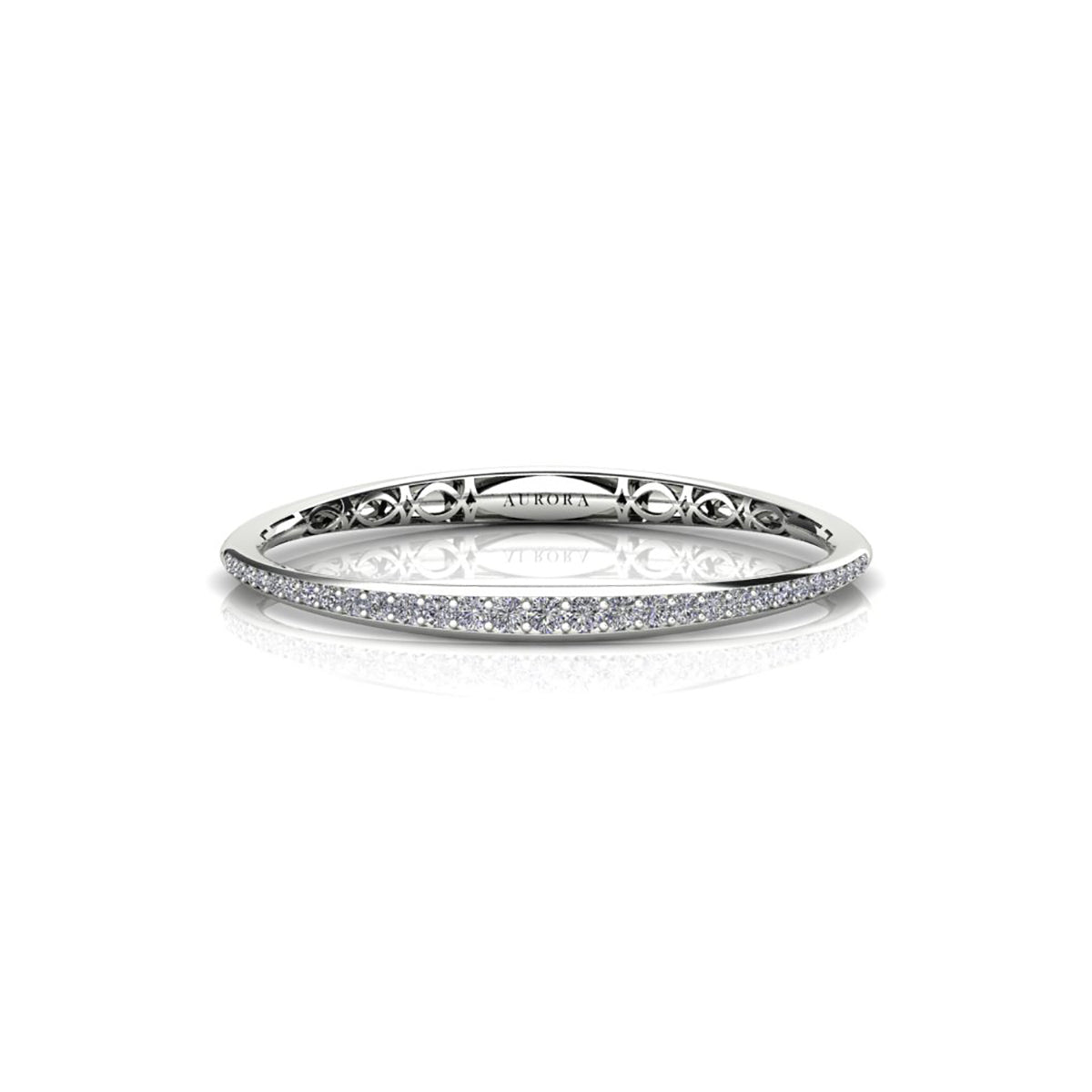 18ct White Gold Diamond Bangle