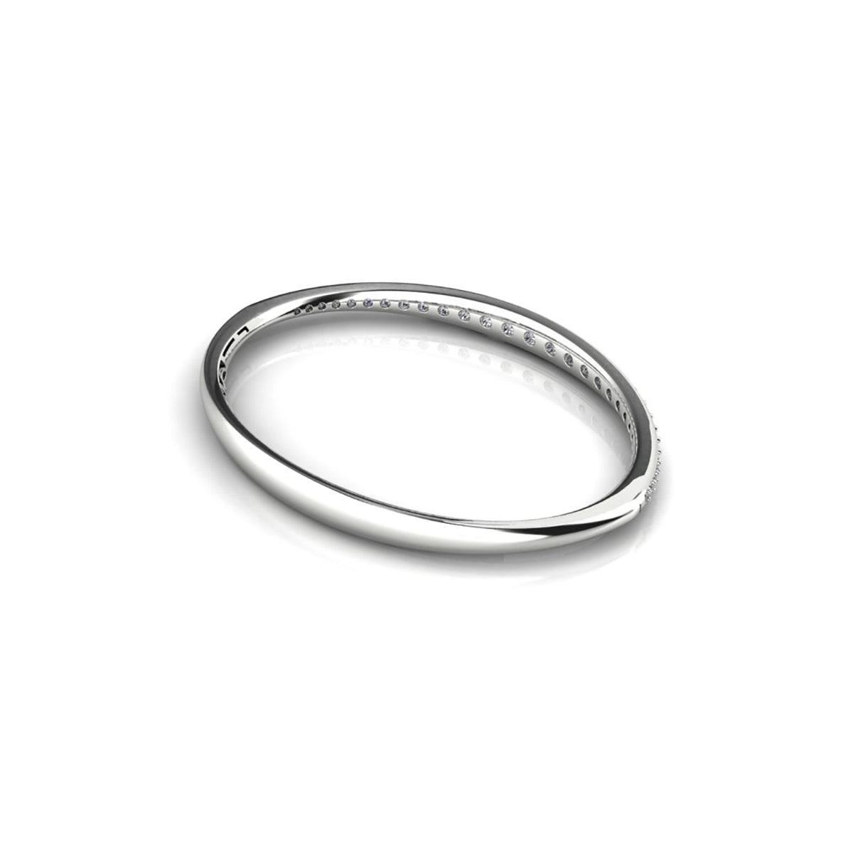 18ct White Gold Diamond Bangle