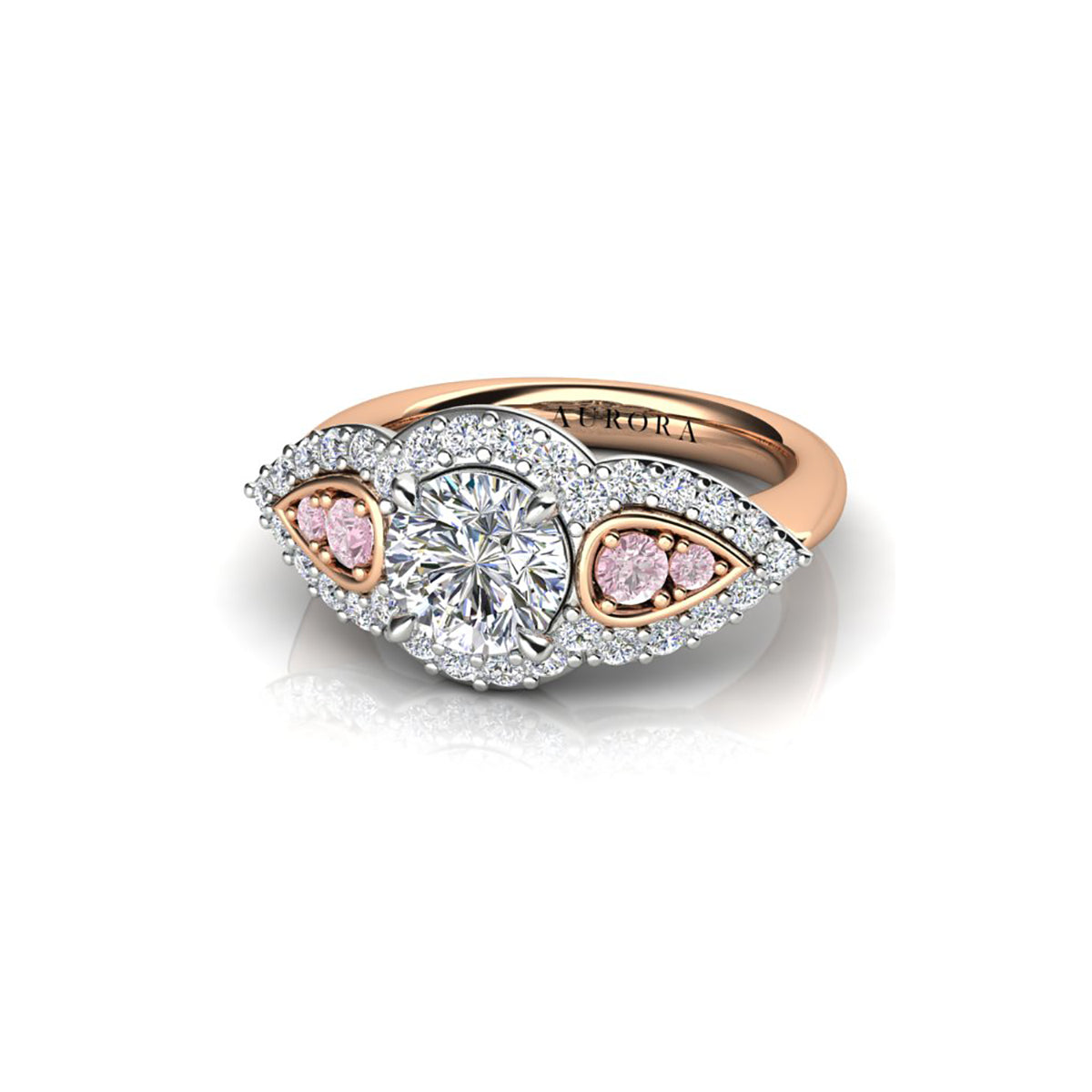 18ct Rose Gold Diamond Engagement Ring