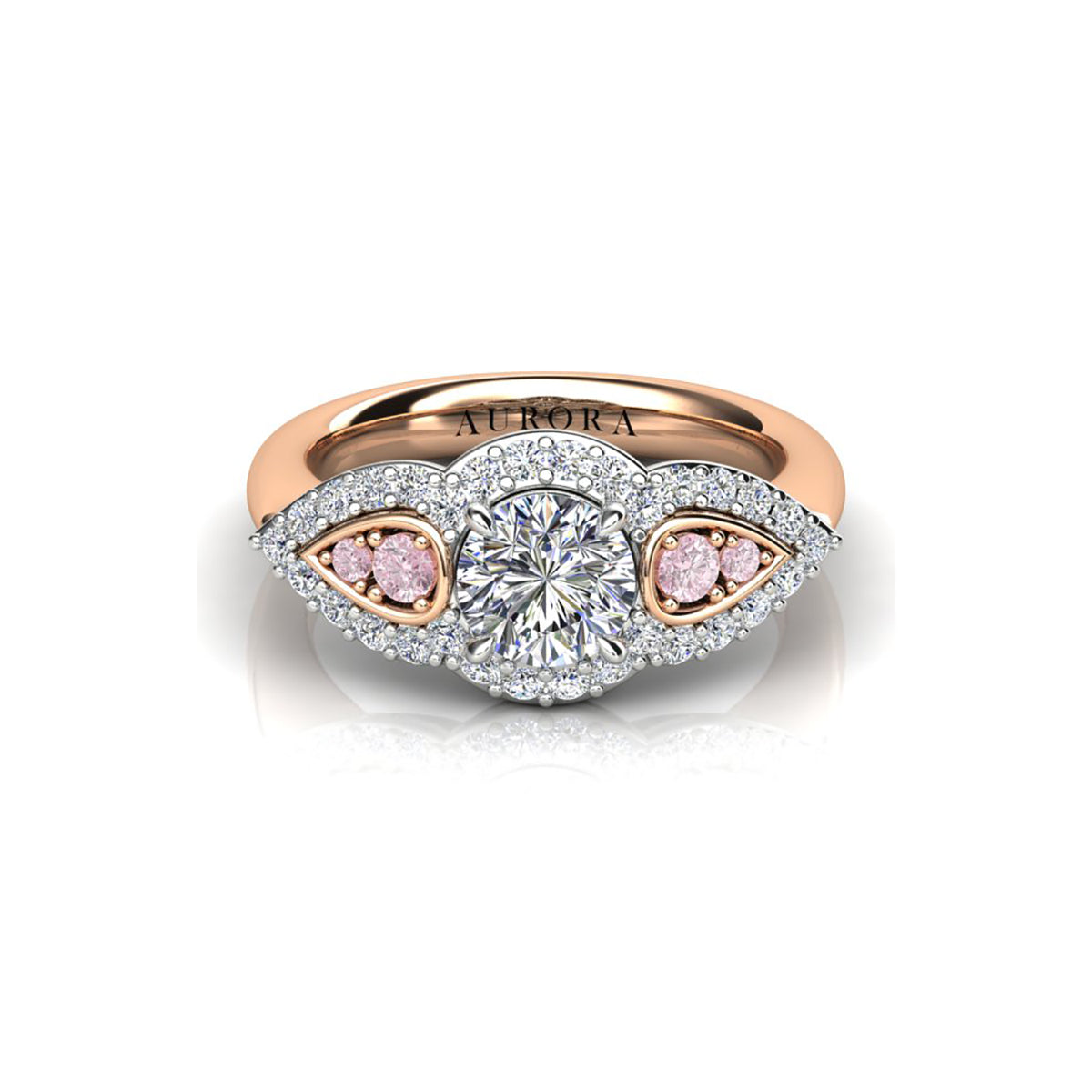 18ct Rose Gold Diamond Engagement Ring